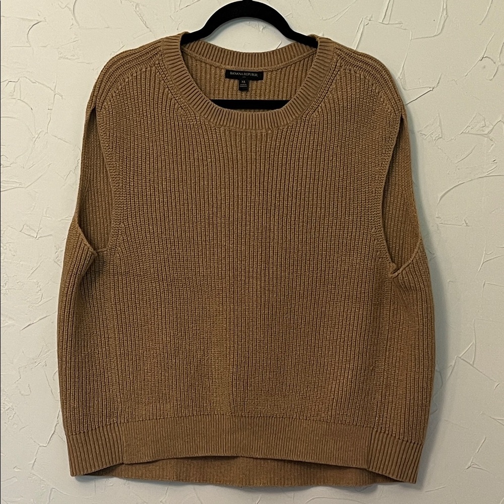 Banana Republic Light Brown Ribbed Sweater Vest, SZ XL